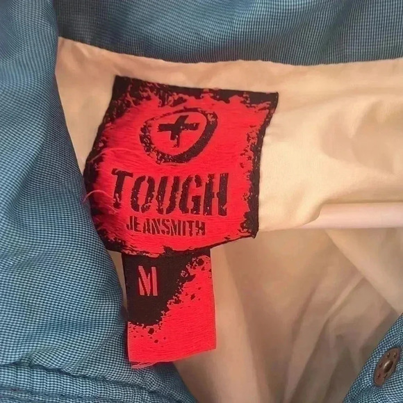 [M/US S/P]Tough Jeansmith Embroidered Blue Bomber Jacket  with Convertible Hood - Picture 2 of 8